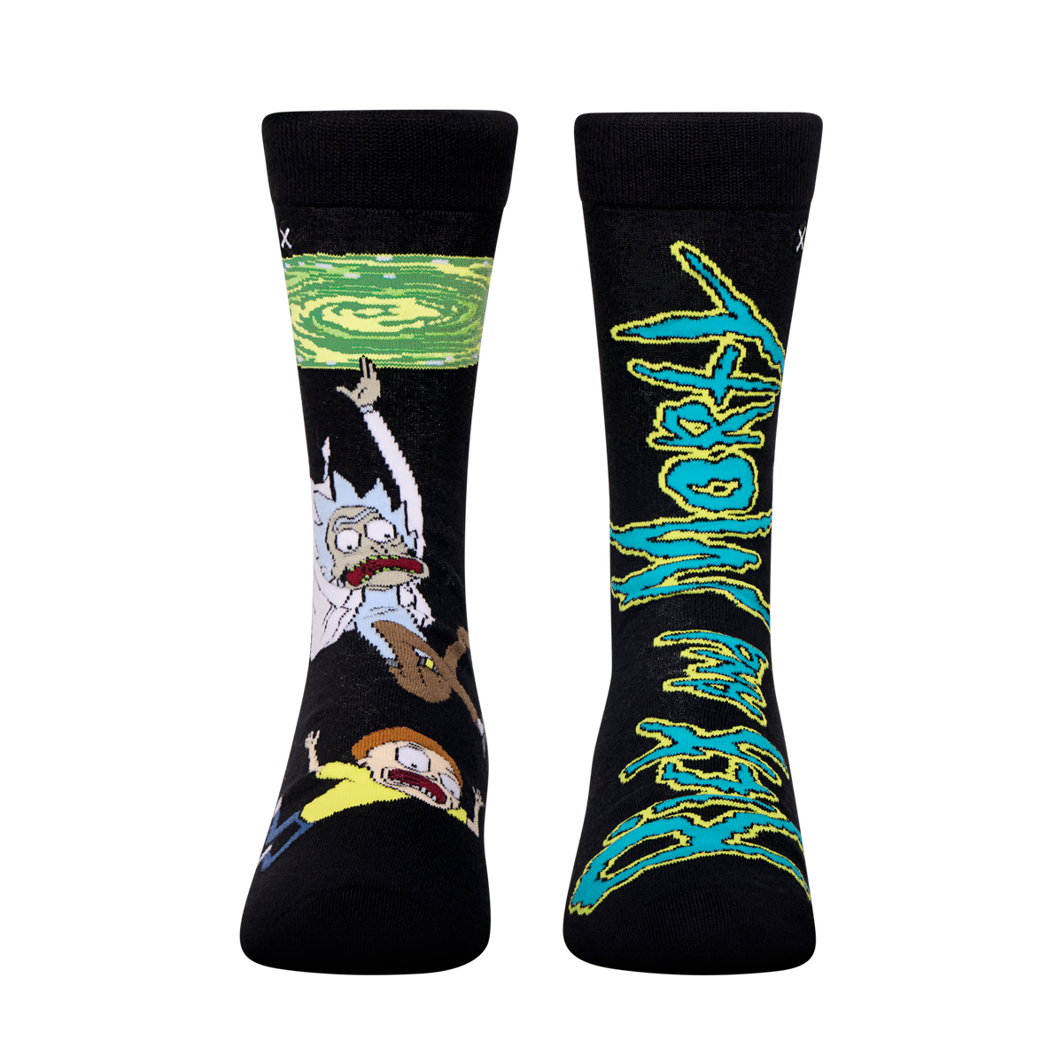 Rick & Morty Split Crew Socks