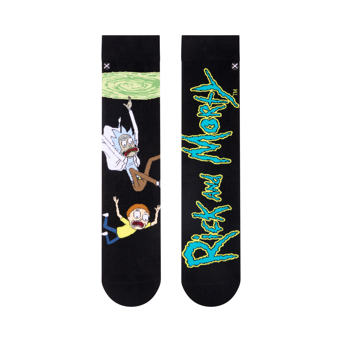 Rick & Morty Split Crew Socks