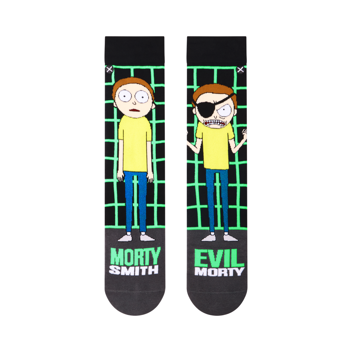 Morty & Evil Morty Crew Socks