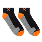 Basix Men Ankle 3-Block Staple Orange Black Heather