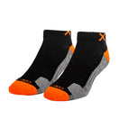 Basix Men Ankle 3-Block Staple Orange Black Heather