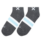 Basix Women Ankle 3 Stripe Pastel Gray Sky White