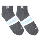 Basix Women Ankle 3 Stripe Pastel Gray Sky White