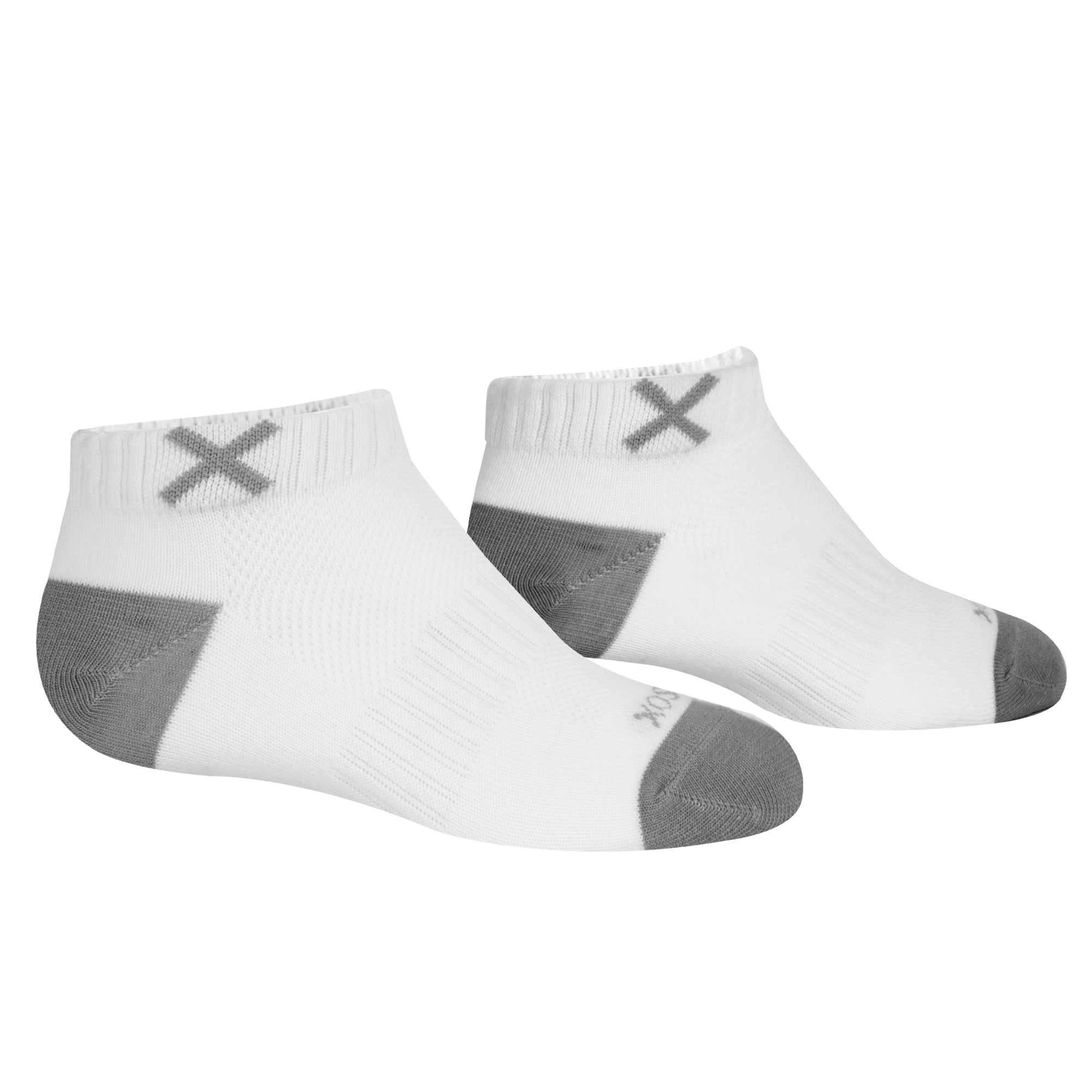 Basix Everyday Women's Ankle Socks - Solid White Gray – ODD SOX