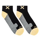 Basix Women Ankle 3 Block Pastel Black Cream Heather