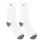 White Gray Women's Crew Socks