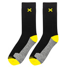 Basix Yellow Black Heather Men's Crew Socks
