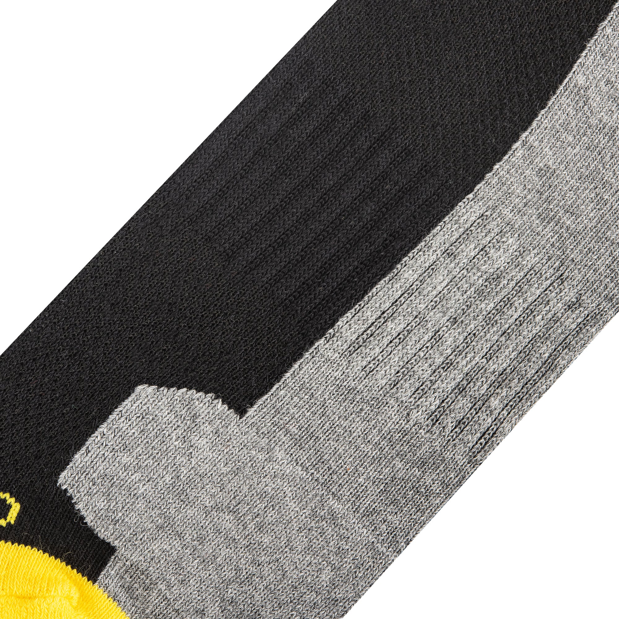Basix Yellow Black Heather Men's Crew Socks
