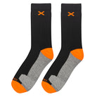 Basix Orange Black Heather Men's Crew Socks