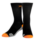 Basix Orange Black Heather Men's Crew Socks