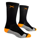 Basix Orange Black Heather Men's Crew Socks