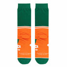 Crush Orange Half Stripe Men's Crew Socks