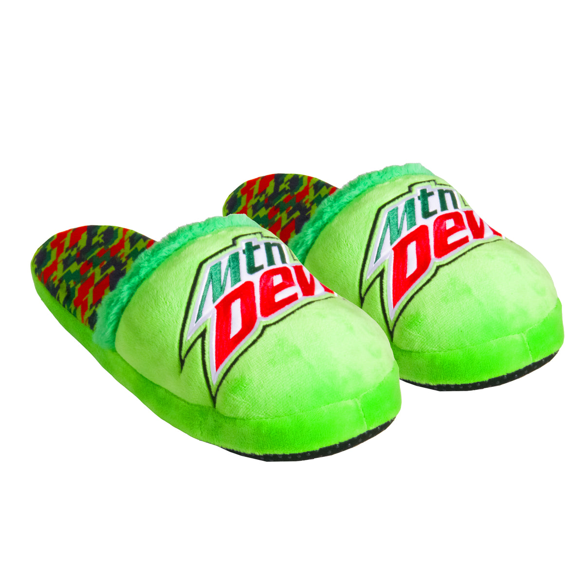 Mountain Dew Camo Fuzzy Slip-On Slippers | Odd Sox – ODD SOX