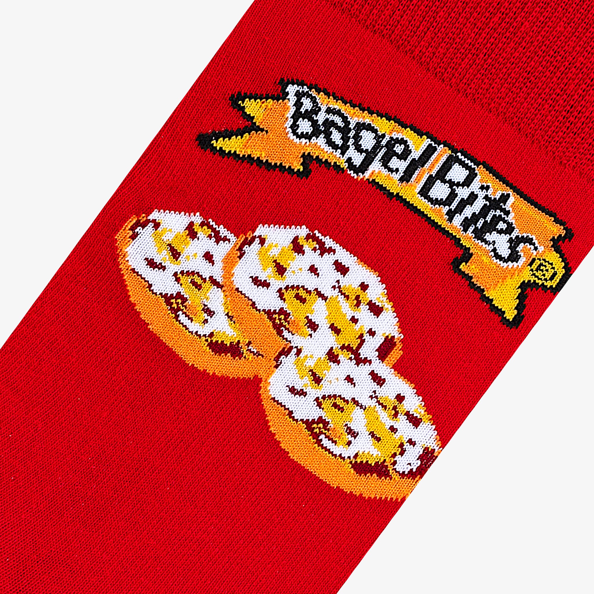Bagel Bites Red Men's Crew Socks