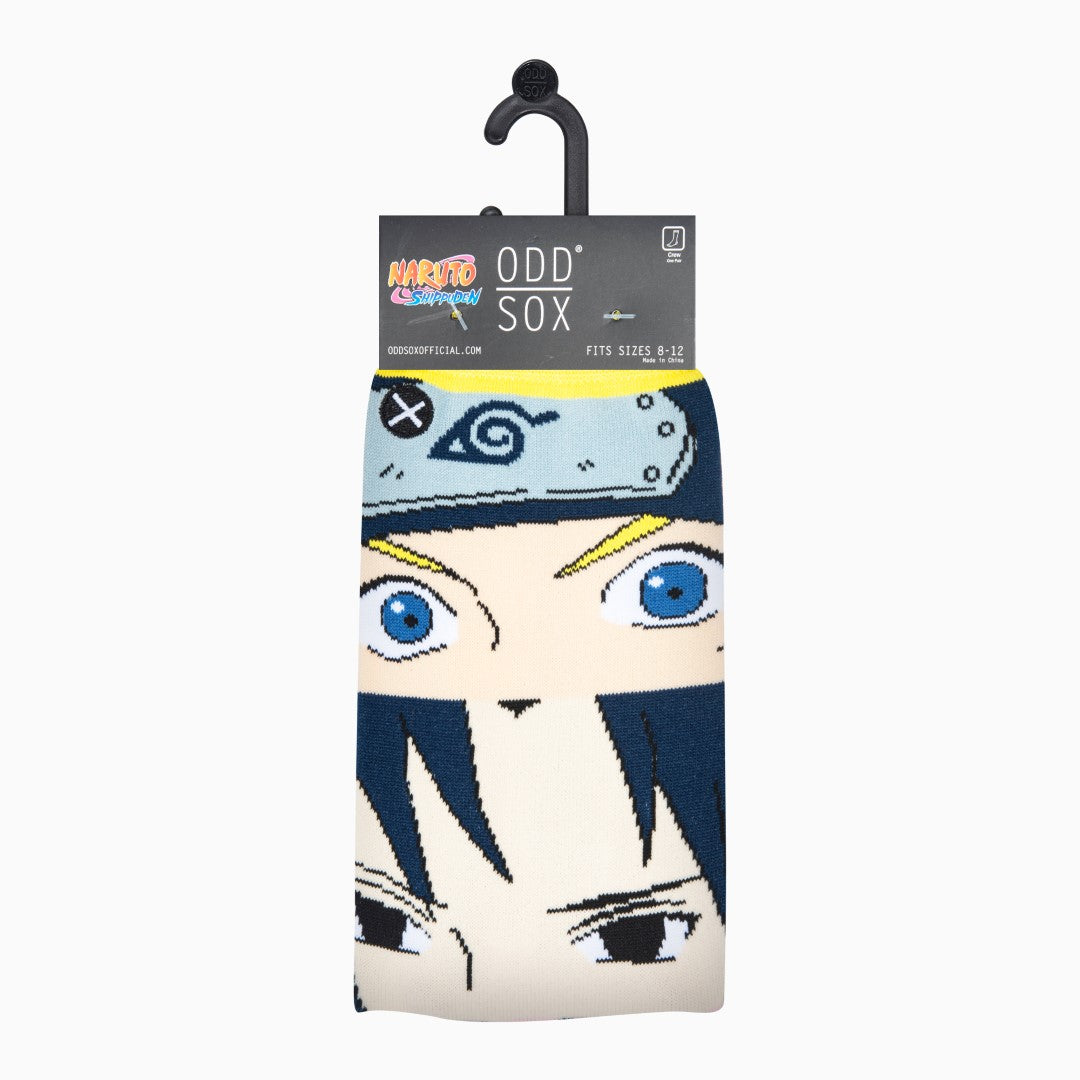 Naruto Faces Mash Up Men's Crew Socks