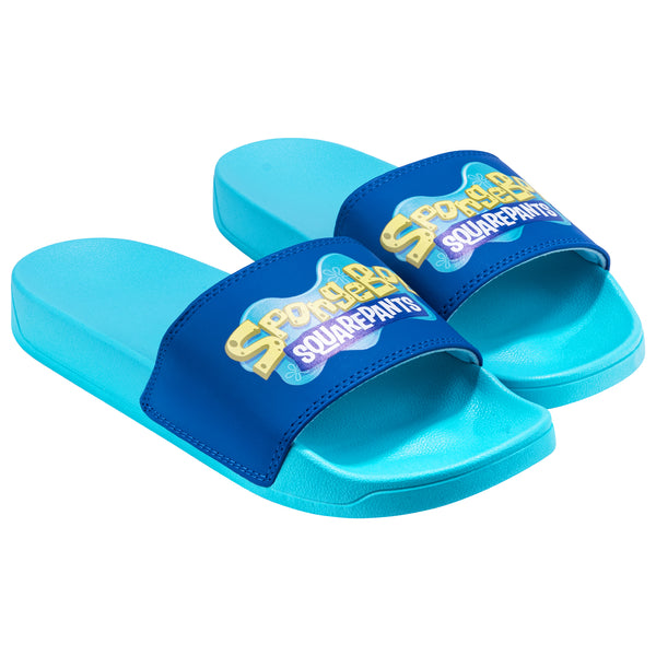 SpongeBob SquarePants Kids Sandals - Blue and Cream Amazon.com | SPONGEBOB SQUAREPANTS Kids Sandals | Boys  main image 3
