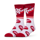 Dr Pepper Half Stripe Men's Crew Socks