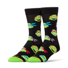 Retro Turtle Heads Men's Crew Socks