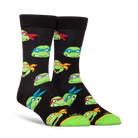 Retro Turtle Heads Men's Crew Socks