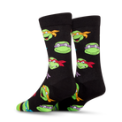 Retro Turtle Heads Men's Crew Socks