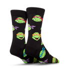 Retro Turtle Heads Men's Crew Socks