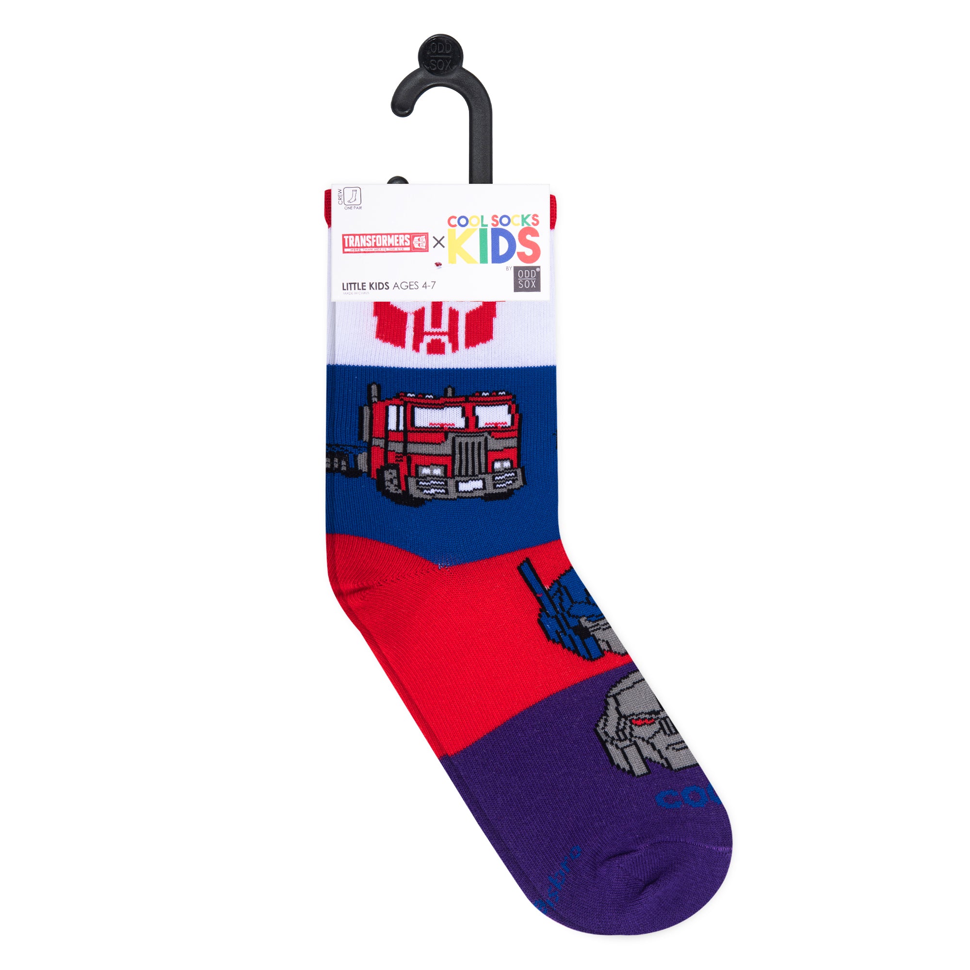 Prime Vs Megatron Little Kids Crew Socks
