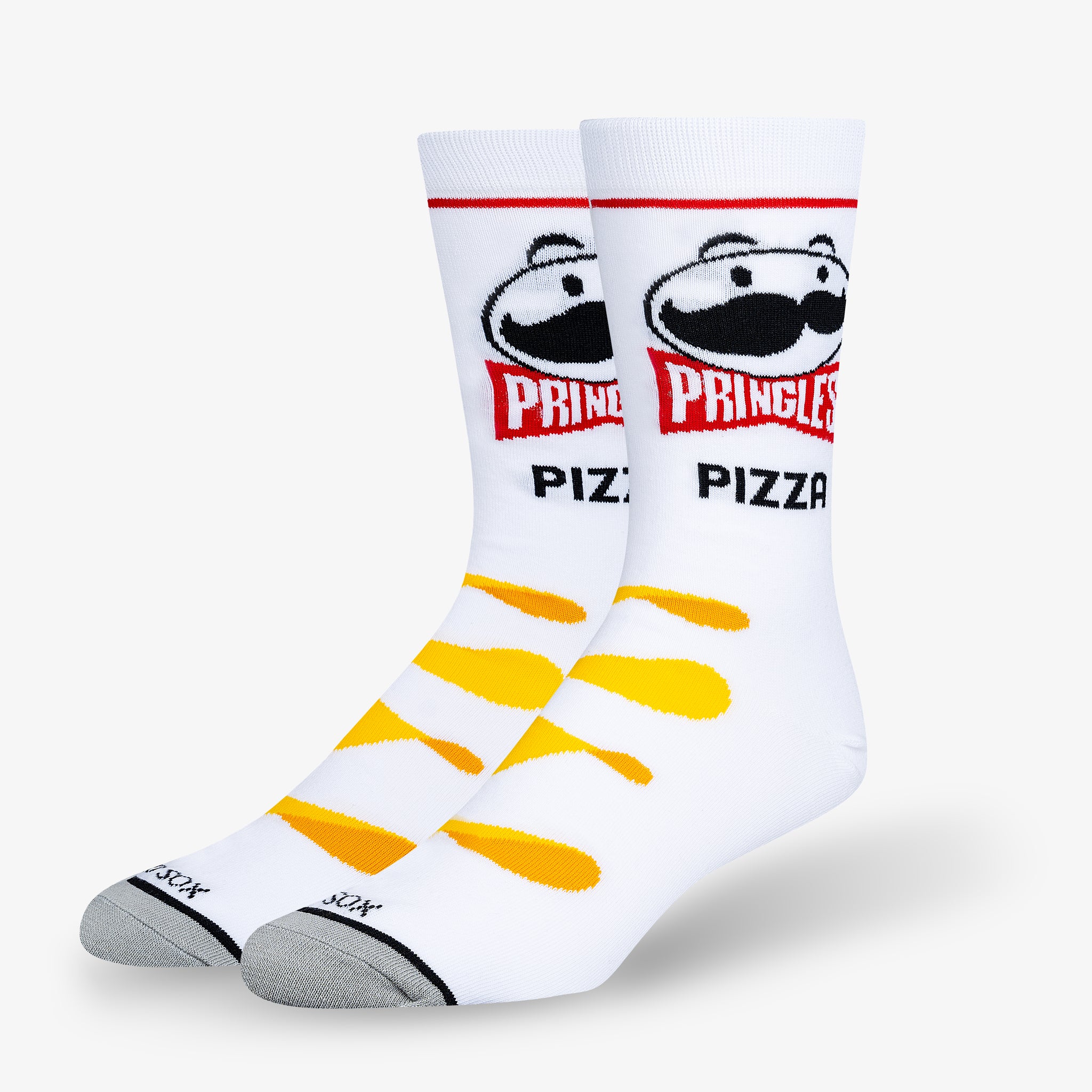 Pringles Pizza White Men's Crew Socks | Odd Sox – ODD SOX