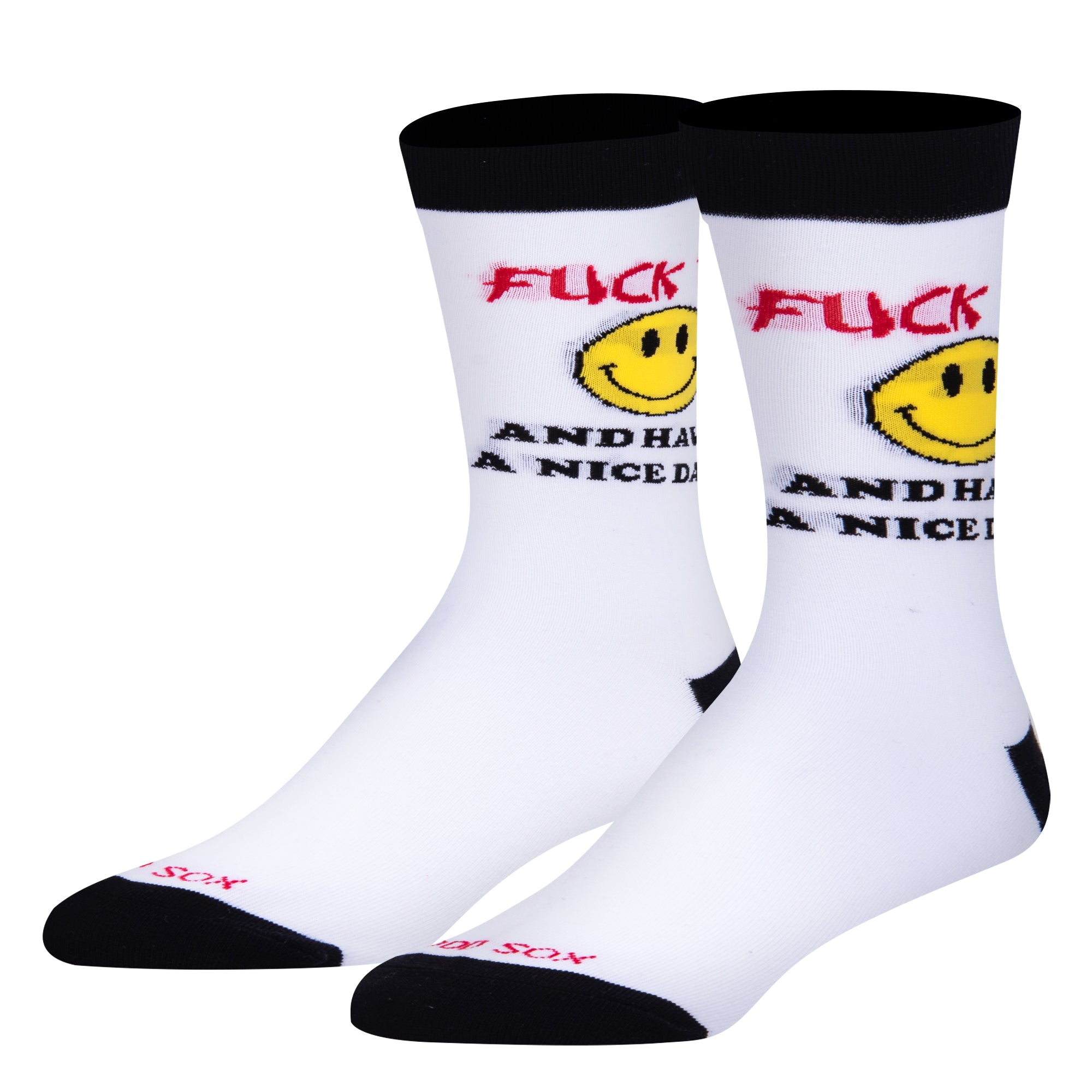 FU Have A Nice Day Men's Crew Socks | Odd Sox – ODD SOX