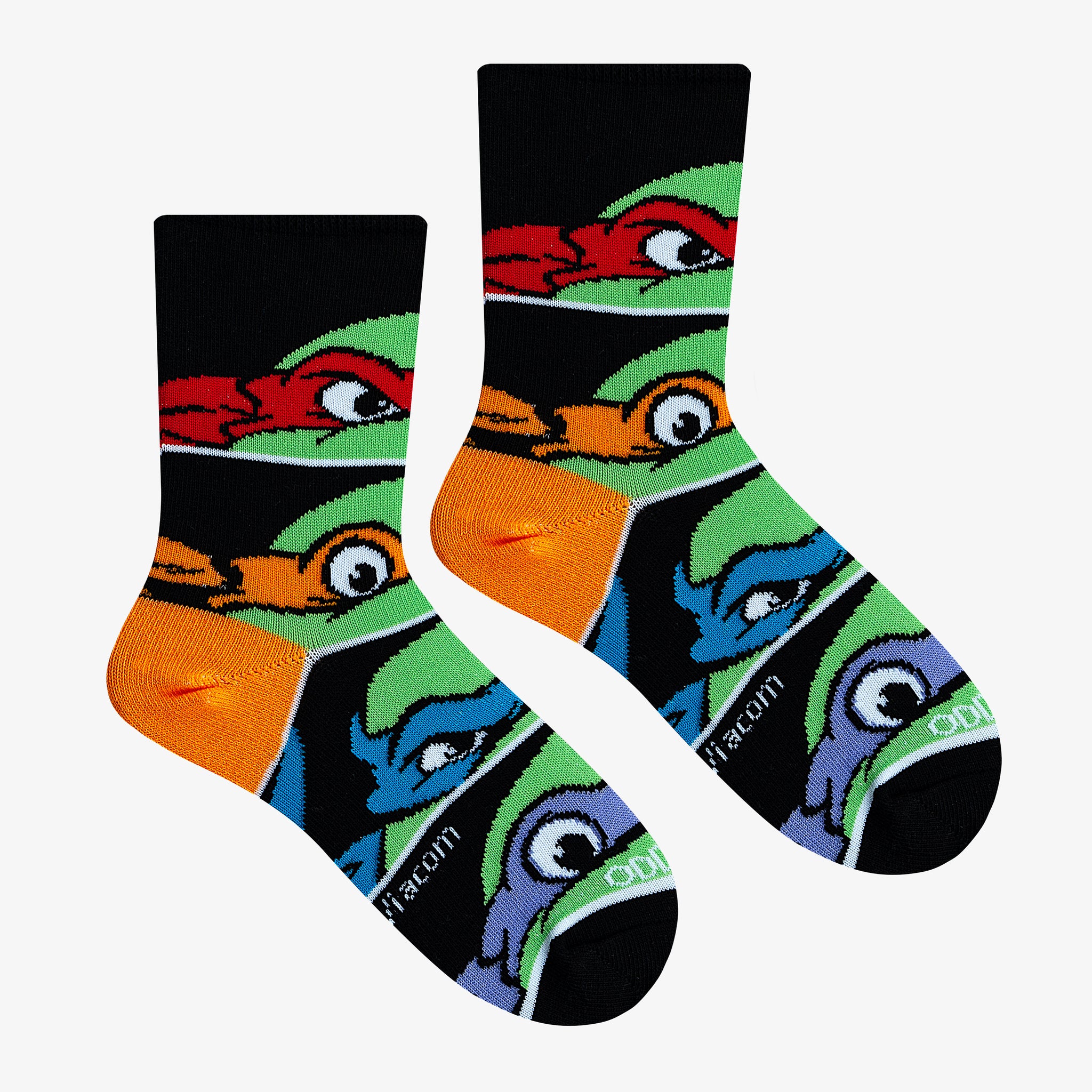 TMNT Masks Big Kids Crew Socks