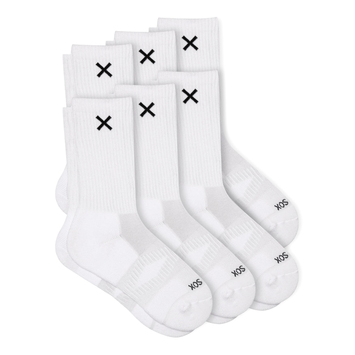 Basix Everyday Crew Socks — 6-Pack