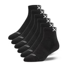 BASIX Men’s Quarter Socks – Black 6-Pack