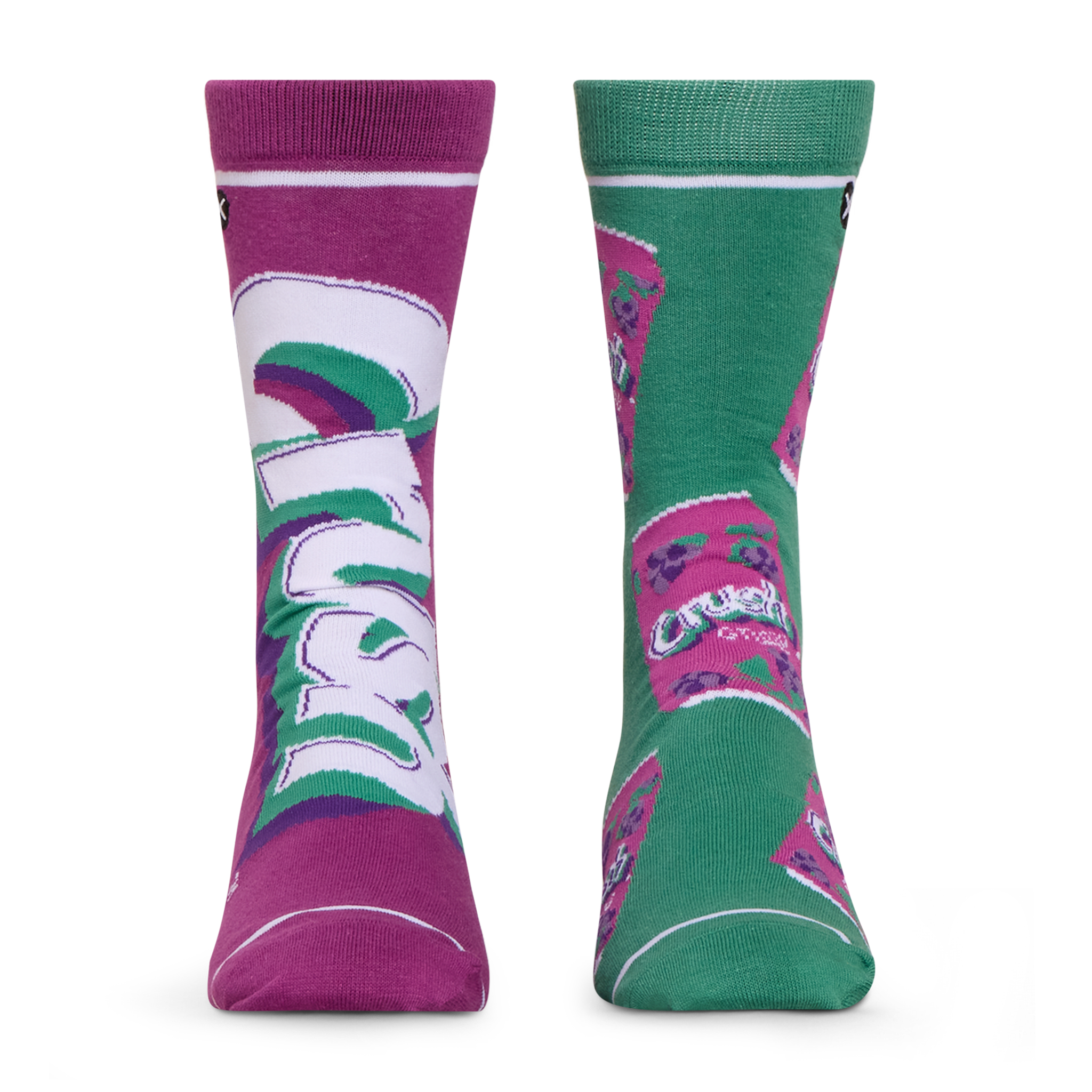 Crush Grape Split Men's Crew Socks