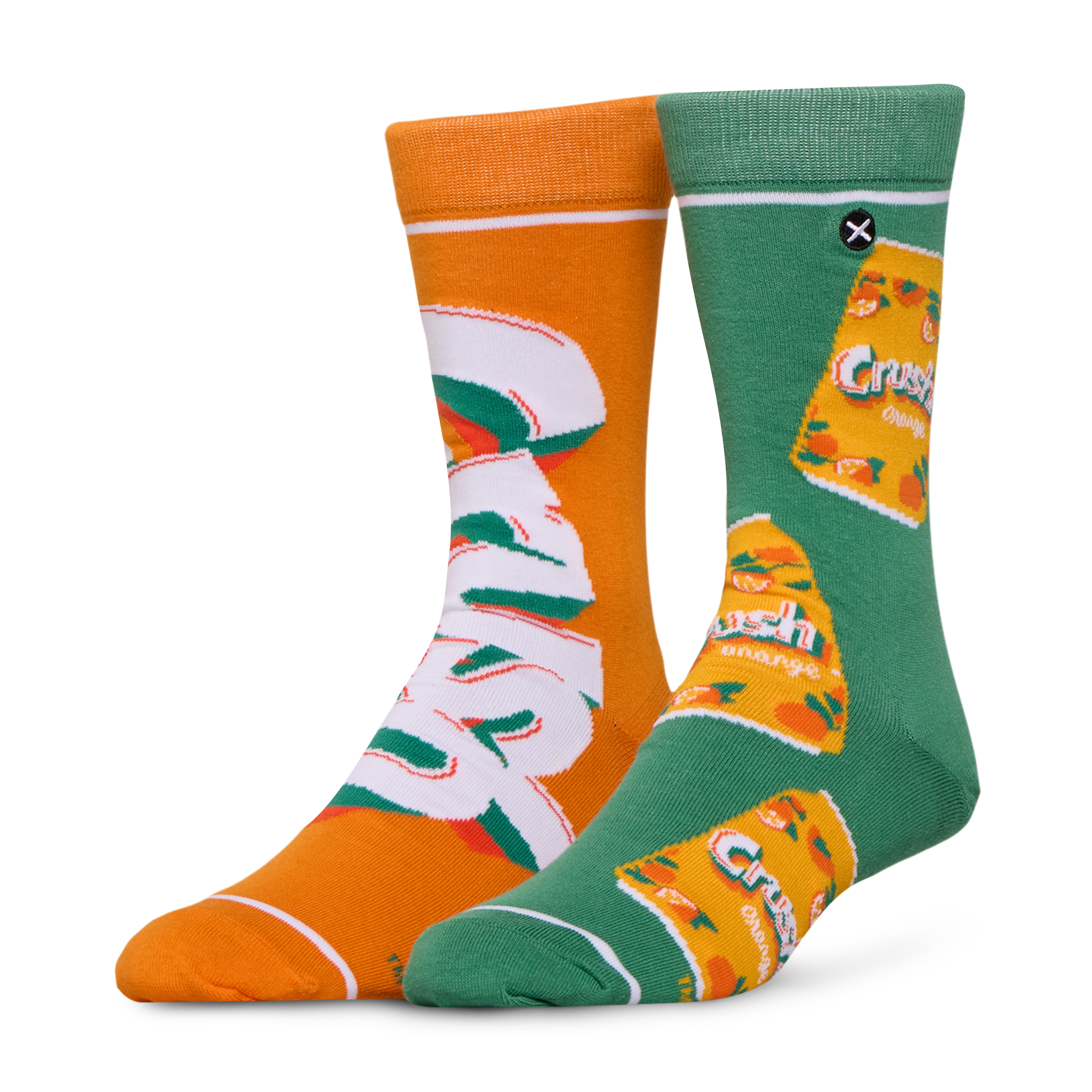 Crush Orange Split Men's Crew Socks
