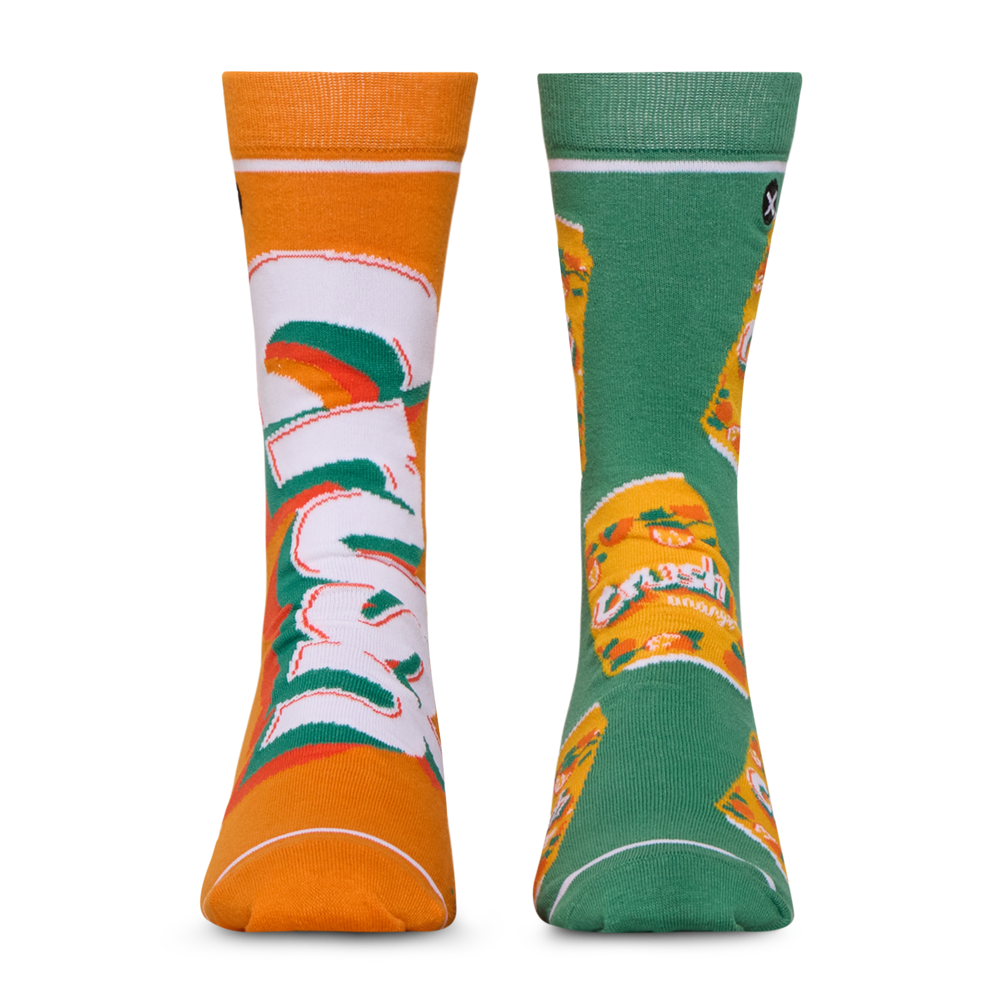 Crush Orange Split Men's Crew Socks