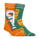 Crush Orange Split Men's Crew Socks