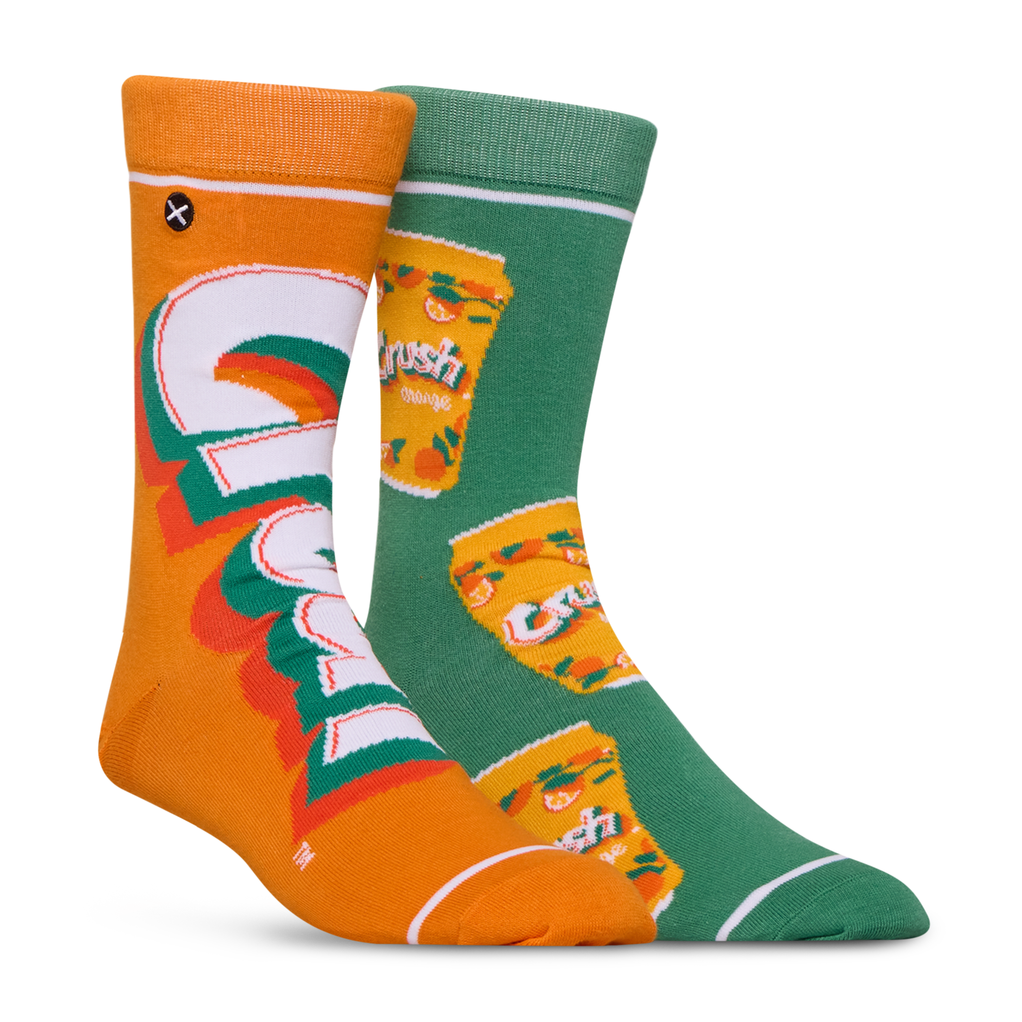 Crush Orange Split Men's Crew Socks