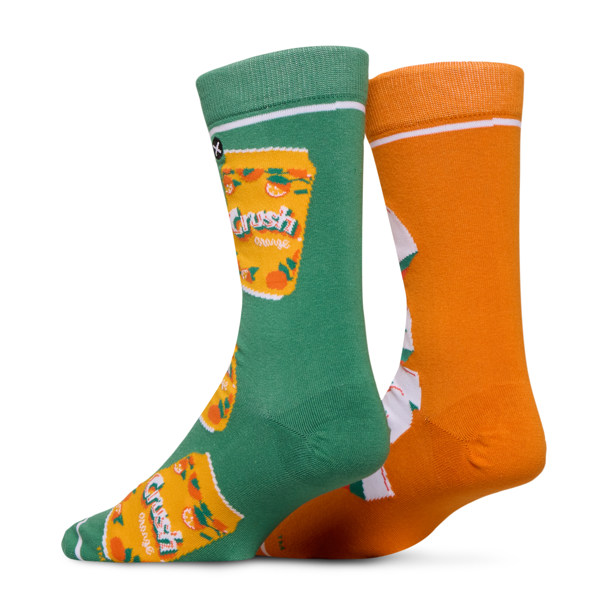 Crush Orange Split Men's Crew Socks