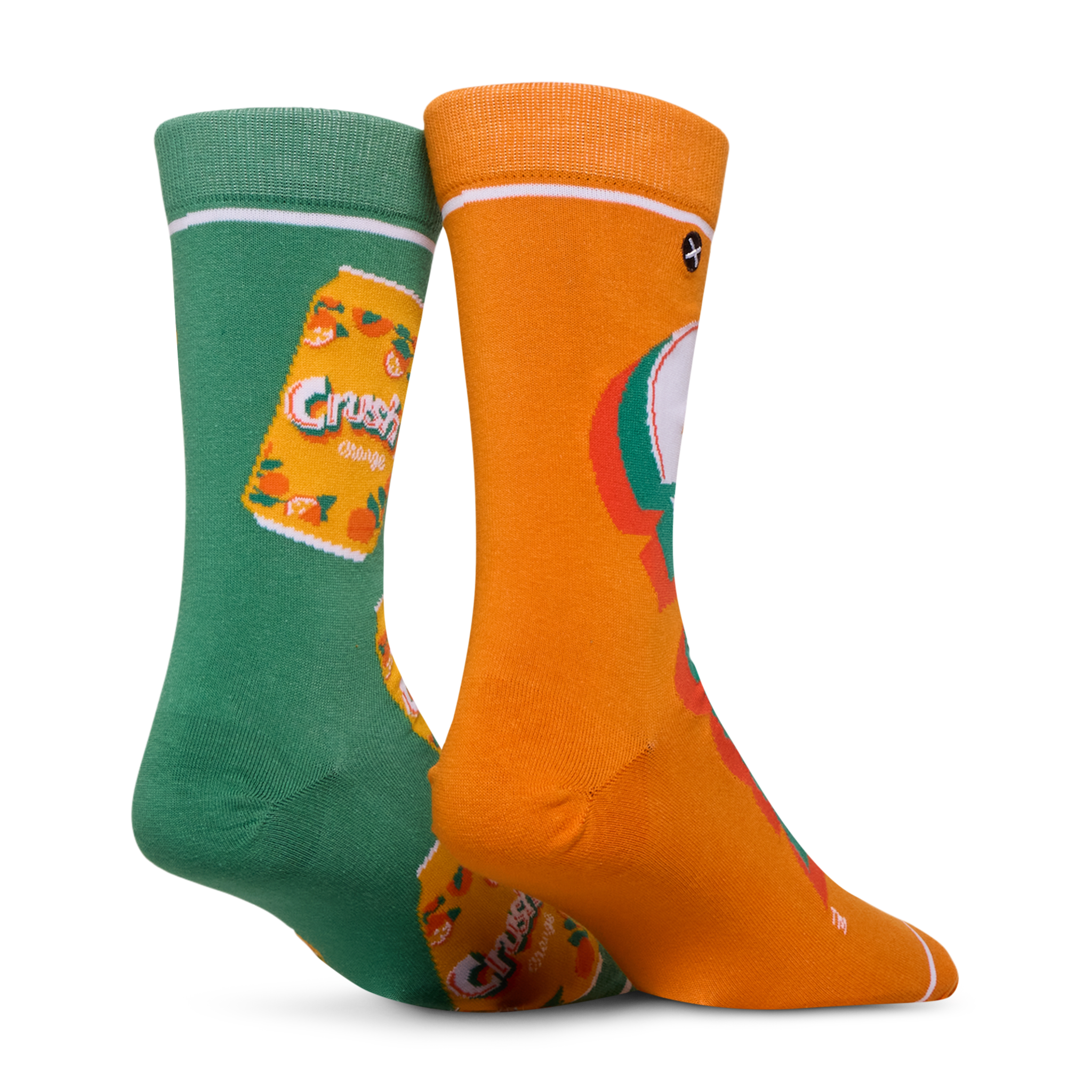 Crush Orange Split Men's Crew Socks