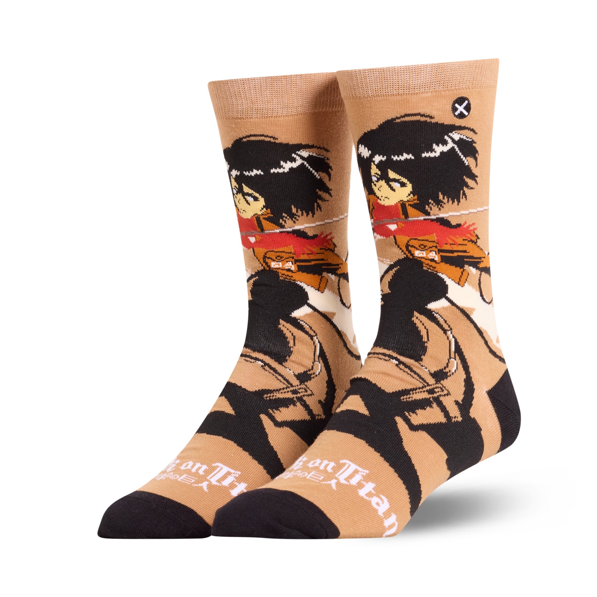 まんじゅう　 Loose Socks 40cm 24足セット Attack On Titan Mikasa Ackerman Men's Crew Socks | ODD SOX