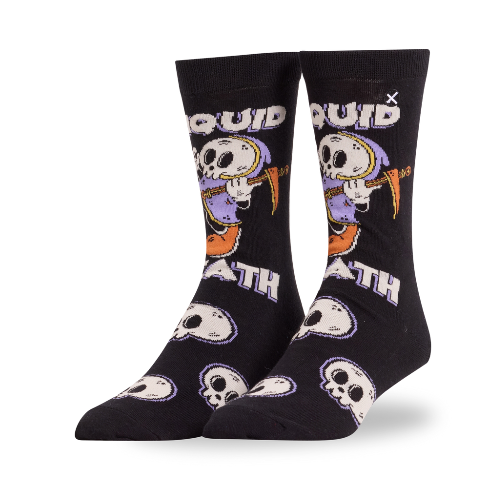 Liquid Death Vintage Cartoon Men's Crew Socks