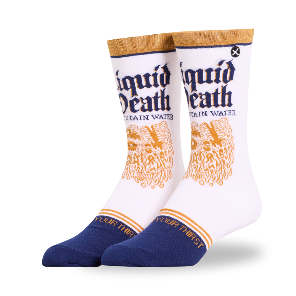 Liquid Death Mountain Water Men's Crew Socks