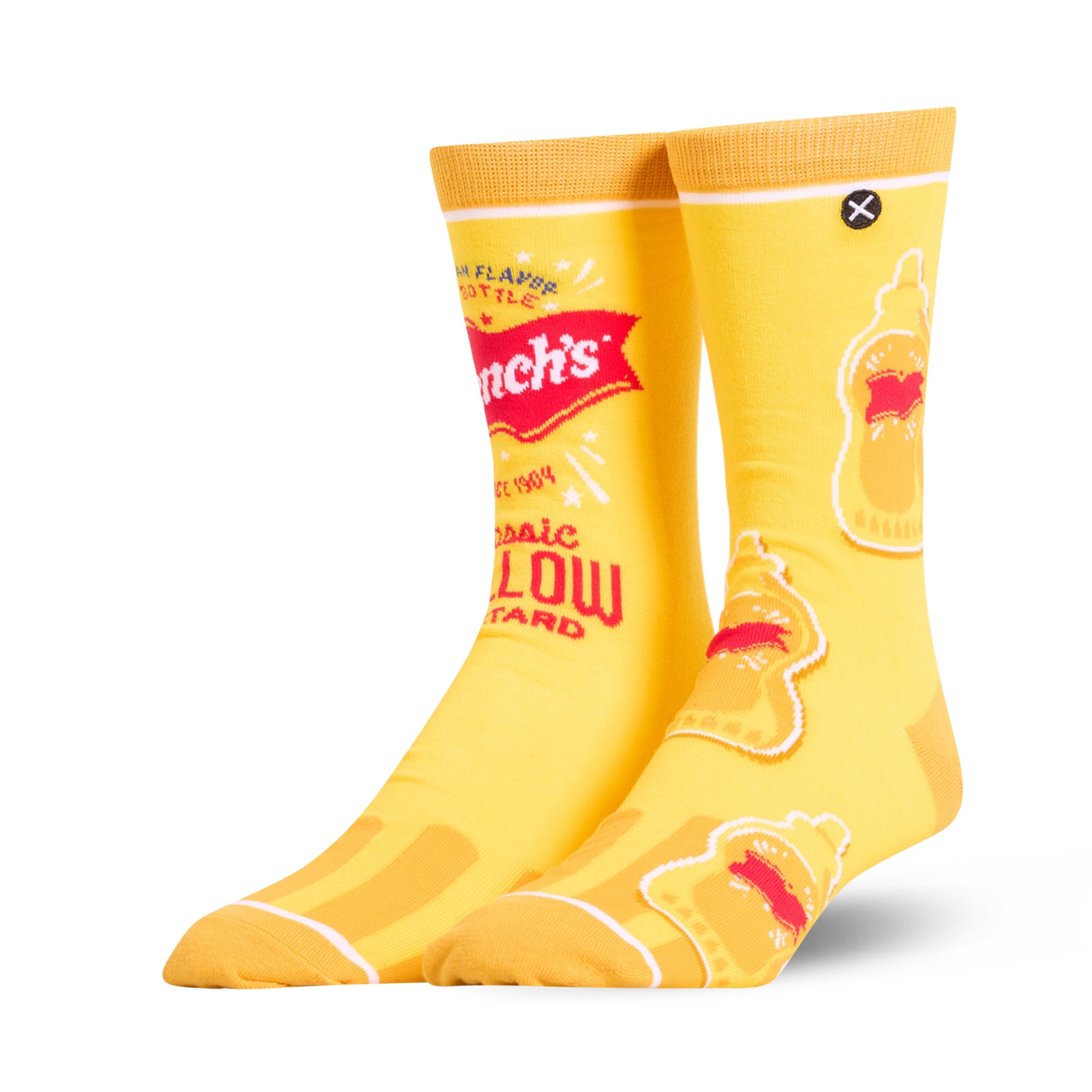 French's Mustard Split Men's Crew Socks | ODD SOX