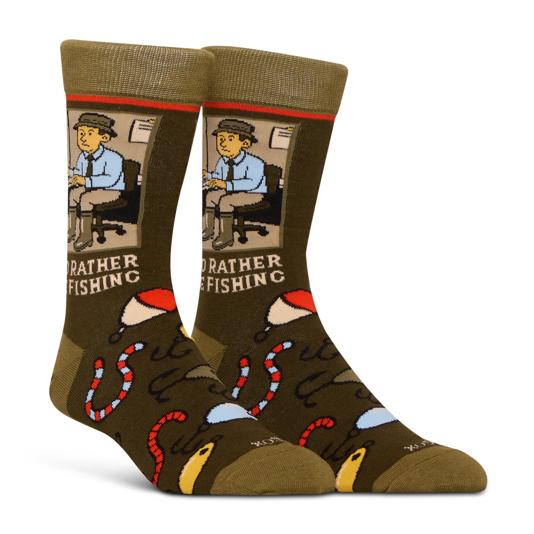 I'd Rather Be Fishing Crew Socks