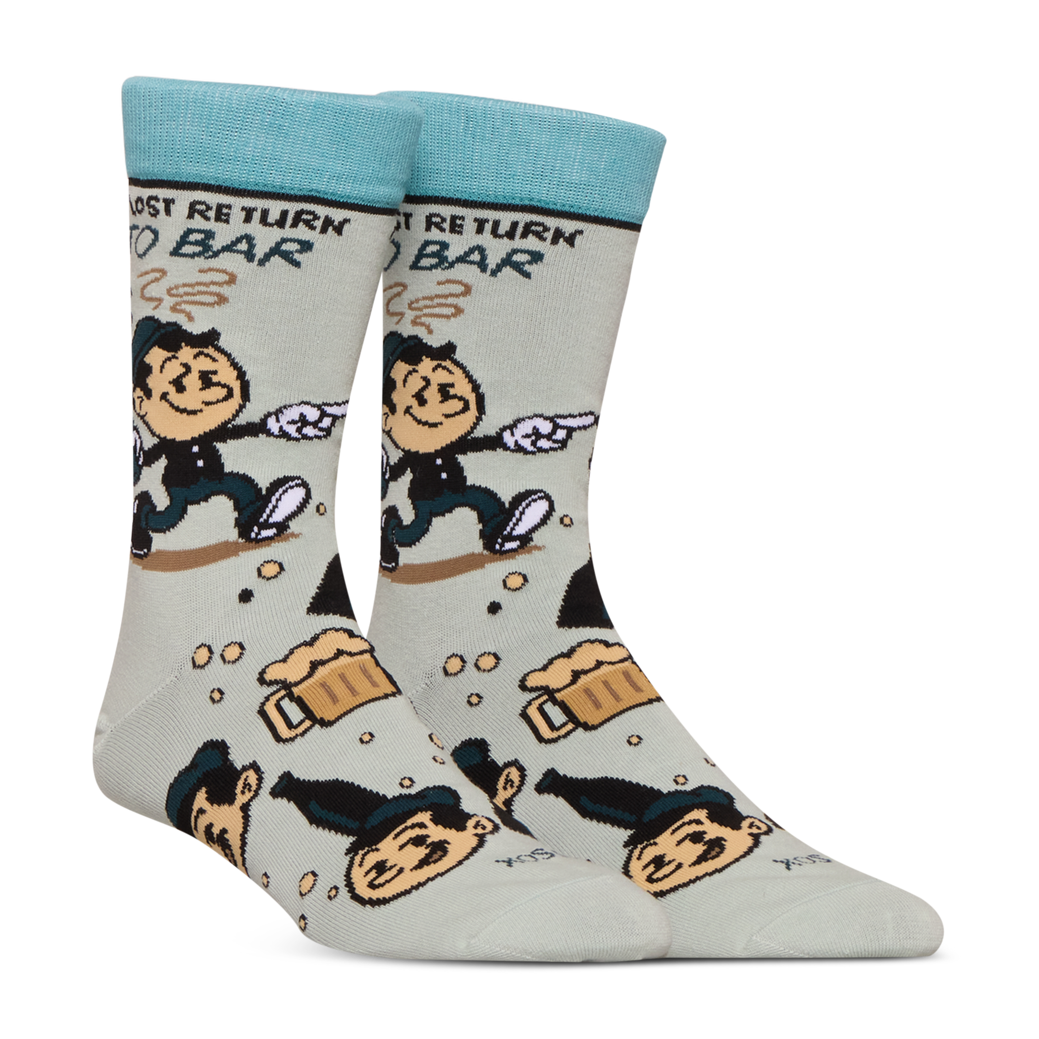 If Lost Return To Bar Crew Socks