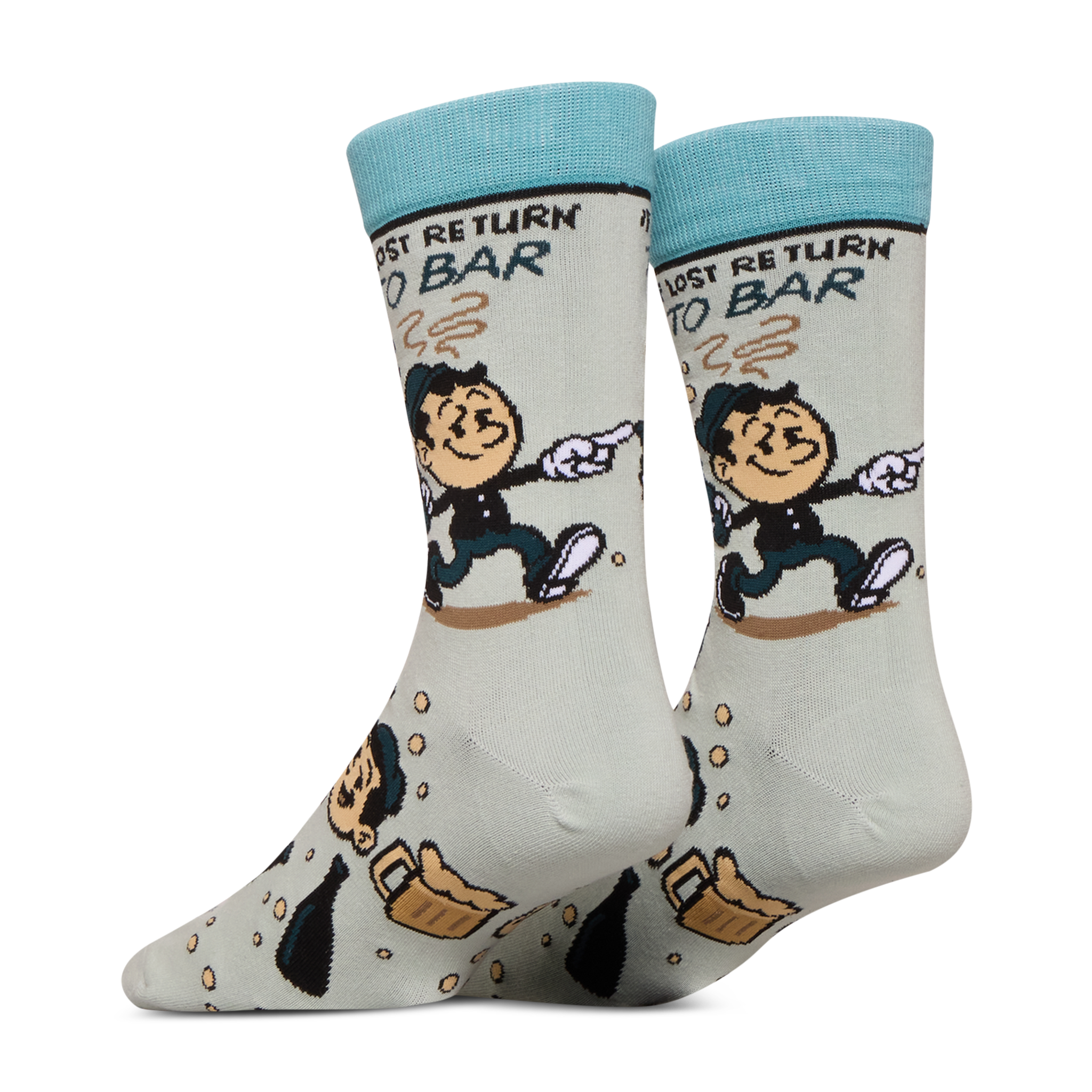 If Lost Return To Bar Crew Socks