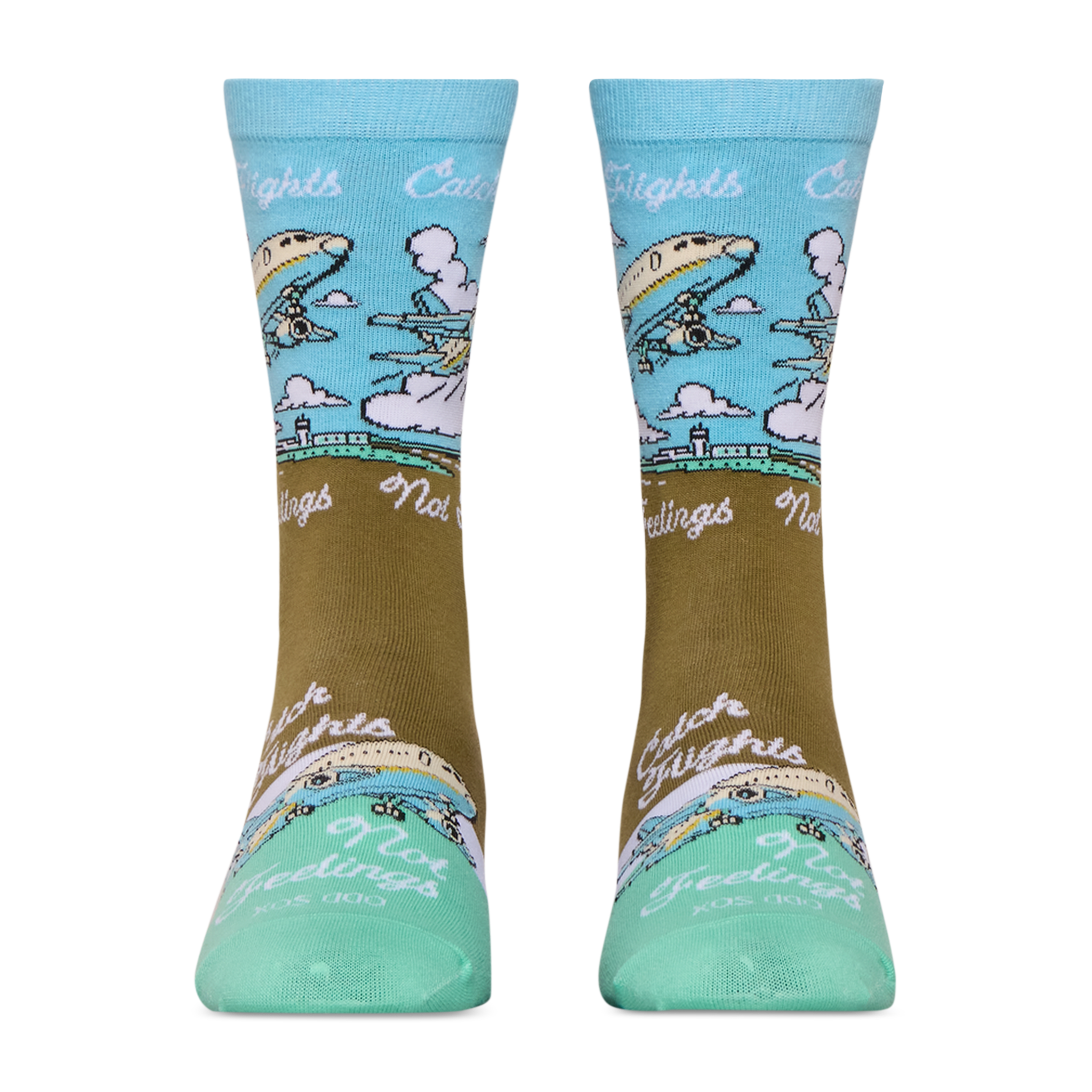 Catch Flights, Not Feelings Crew Socks