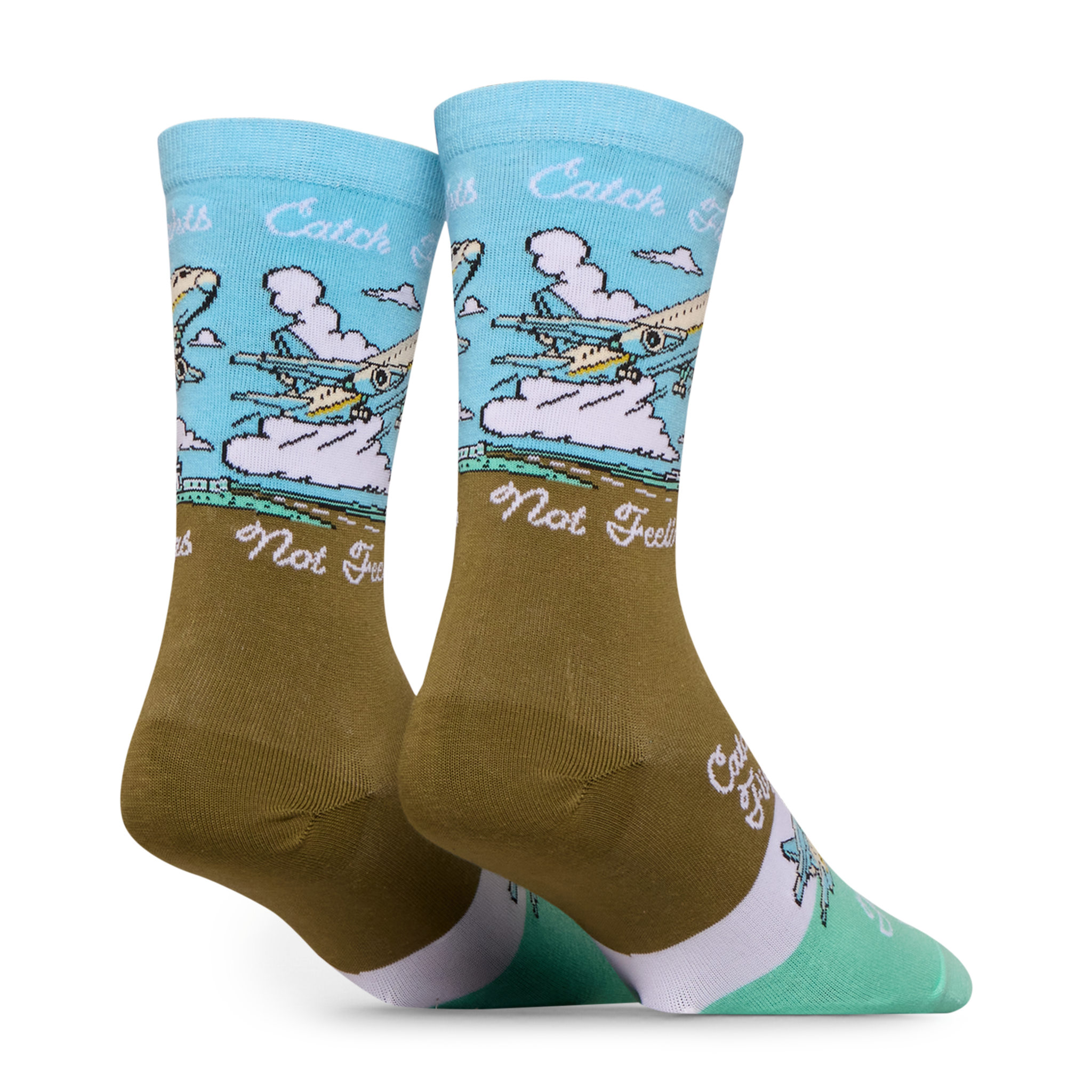 Catch Flights, Not Feelings Crew Socks