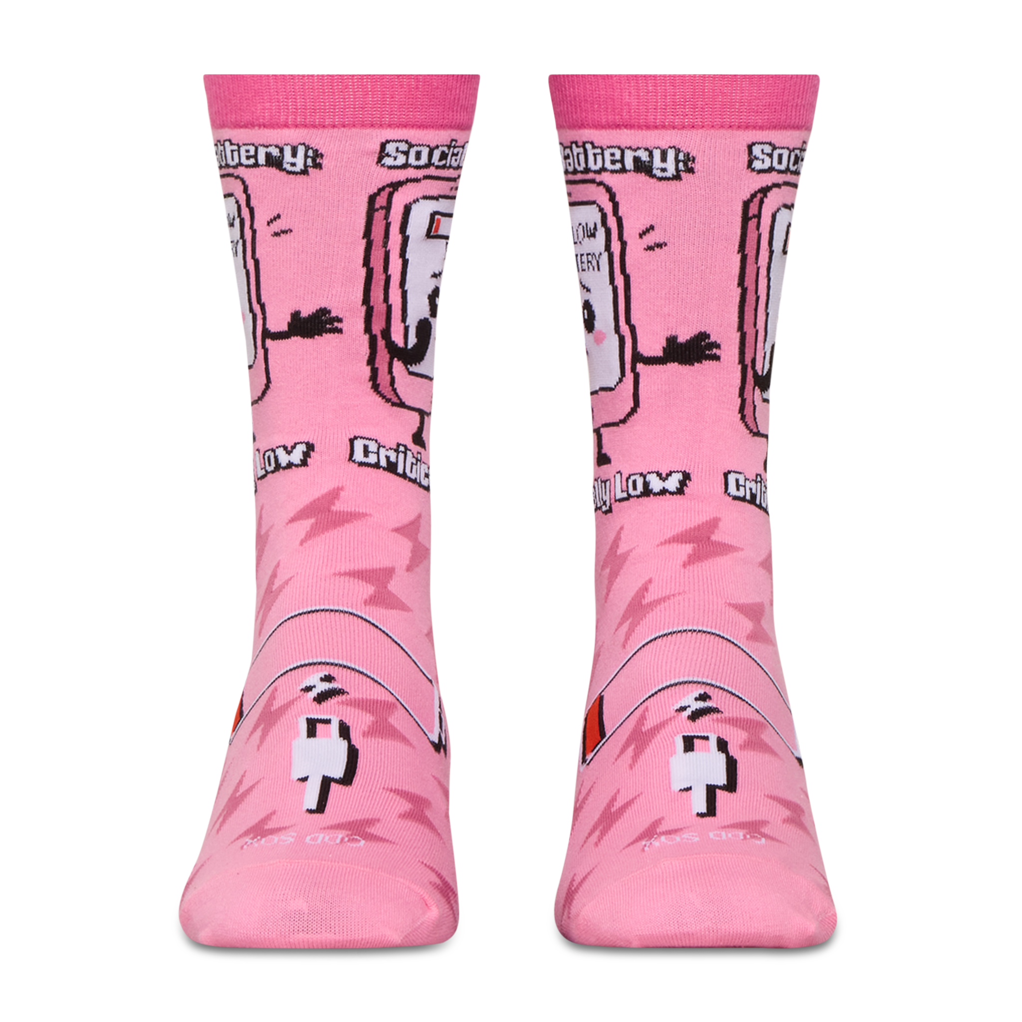 Social Battery Low Crew Socks