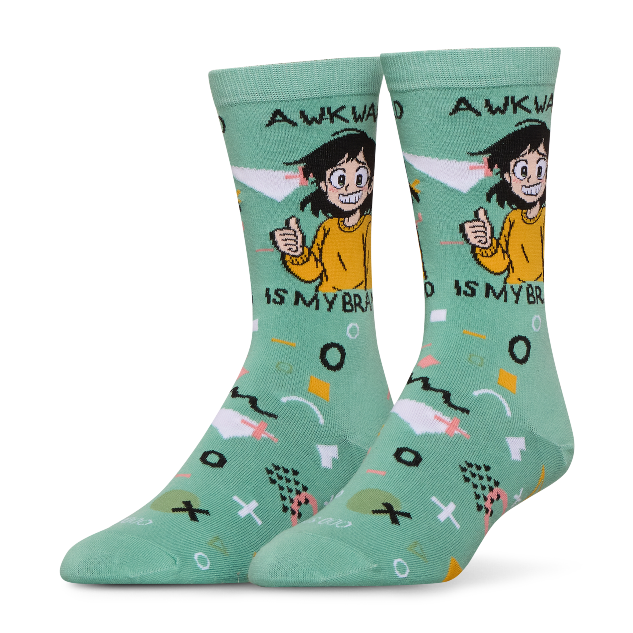 Awkard Is My Brand Crew Socks