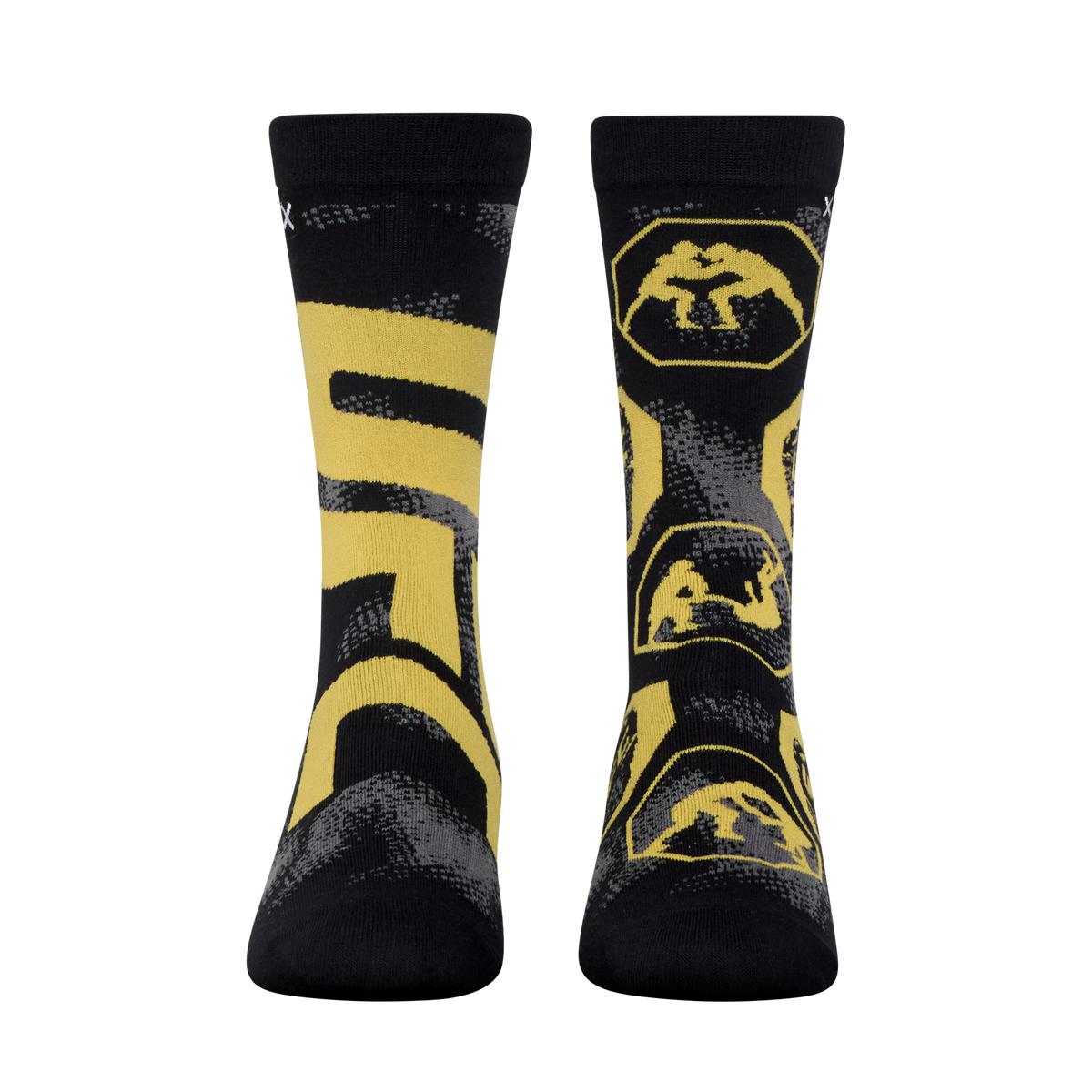 UFC Split Gold & Black Crew Socks